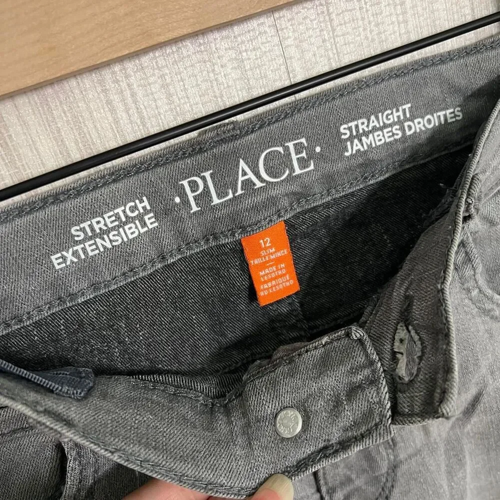 The-children-s-place Men's Grey and Green Jeans